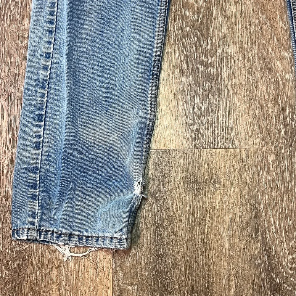 Levi's 505 Distressed Blue Straight Leg Jeans W32 L32
